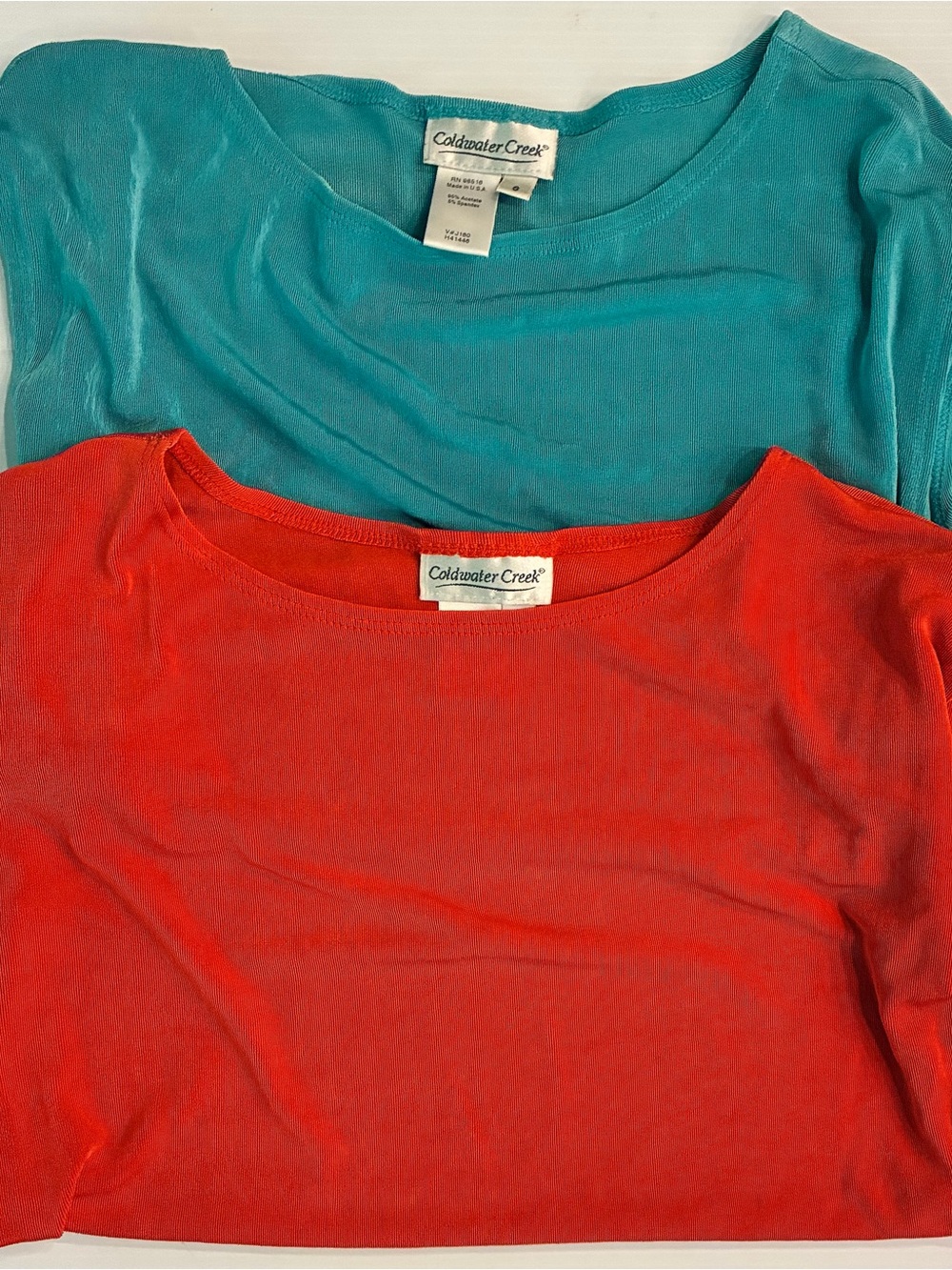 Bundle Coldwater Creek Women Small Sleeveless Tops - Teal and Coral